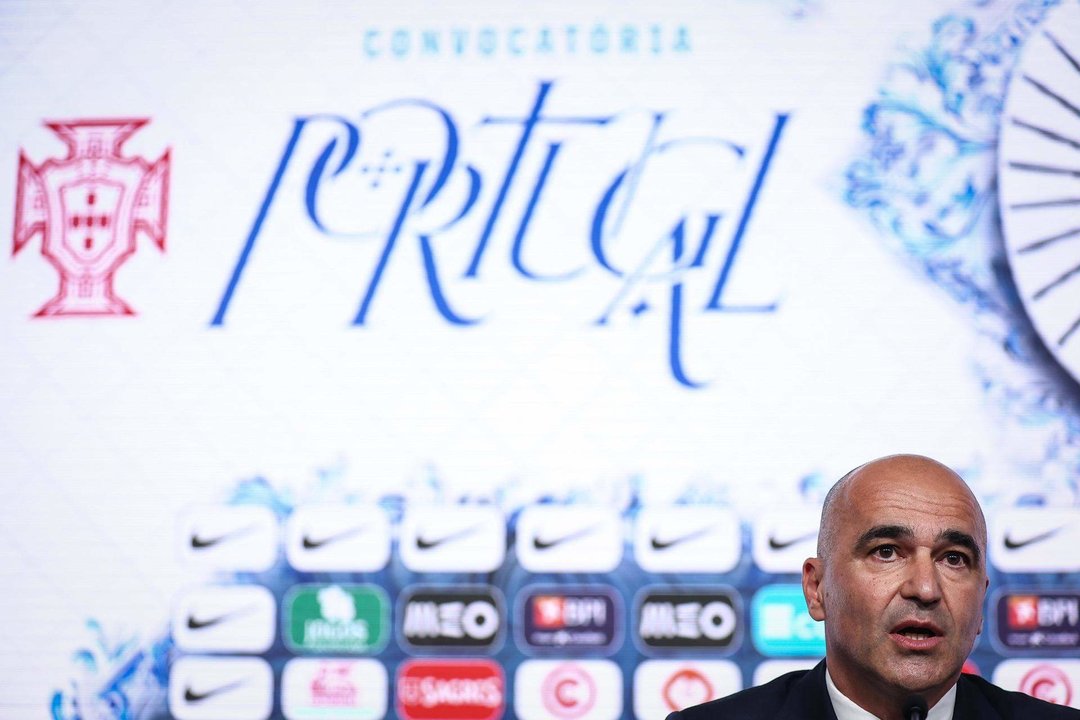 El seleccionador de Portugal, Roberto Martínez, anunció este martes la lista de 26 jugadores que viajarán en junio a la Eurocopa de Alemania. EFE/EPA/RODRIGO ANTUNES