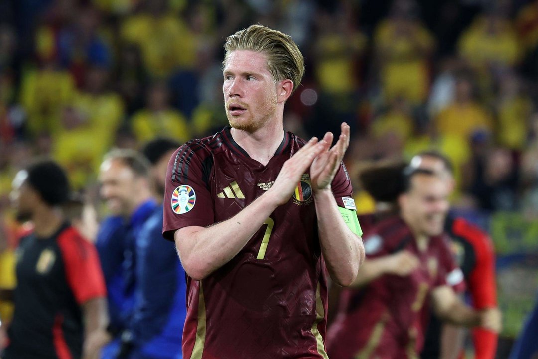 El belga Kevin de Bruyne, tras el partido ante Rumanía en la Eurocopa de Alemania. EFE/EPA/MOHAMED MESSARA