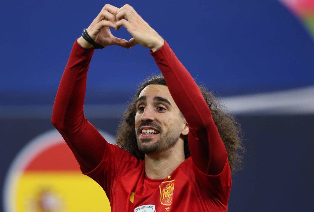 Marc Cucurella, lateral izquierdo del Chelsea en Berlín. EFE/EPA/FRIEDEMANN VOGEL